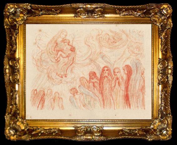 framed  James Ensor The Adoration of the Virgin, ta009-2